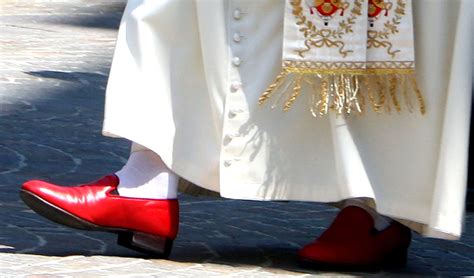 red shoes of the pope|hidden meaning of red shoes.